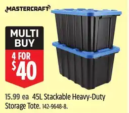 Canadian Tire 45L Stackable Heavy-Duty Storage Tote offer