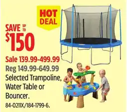 Canadian Tire Selected Trampoline, Water Table or Bouncer offer