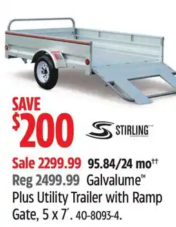 Canadian Tire Galvalume Plus Utility Trailer with Ramp Gate offer