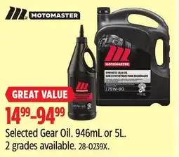 Canadian Tire Selected Gear Oil offer