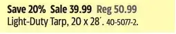 Canadian Tire Certified Light-Duty Tarp offer