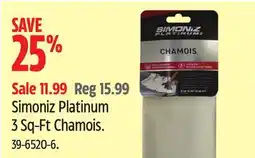 Canadian Tire Simoniz Platinum 3 Sq-Ft Chamois offer