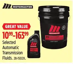 Canadian Tire Selected Motomaster Automatic Transmission Fluids offer