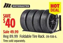 Canadian Tire MOTOMASTER Foldable Tire Rack offer