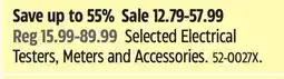 Canadian Tire Mastercraft Selected Electrical Testers, Meters and Accessories offer