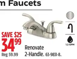 Canadian Tire Renovate 2-Handle Bathroom Faucets offer