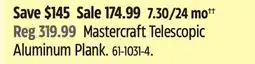 Canadian Tire Mastercraft Telescopic Aluminum Plank offer
