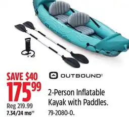 Canadian Tire OUTBOUND 2-Person Inflatable Kayak with Paddles offer