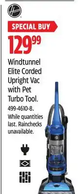 Canadian Tire Hoover Windtunnel Elite Corded Upright Vac with Pet Turbo Tool offer