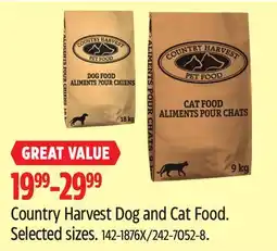 Canadian Tire Country Harvest Dog and Cat Food offer