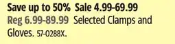 Canadian Tire Mastercraft Selected Clamps and Gloves offer