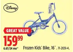 Canadian Tire Disney Frozen Kids' Bike offer