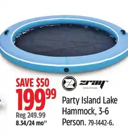 Canadian Tire Zray Party Island Lake Hammock offer