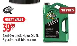 Canadian Tire Semi-Synthetic Motor Oil offer