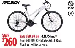 Canadian Tire Raleigh Overtake Adult Bike offer