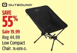 Canadian Tire OUTBOUND Low Compact Chair offer