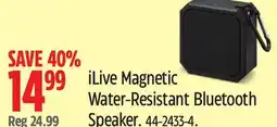 Canadian Tire iLive Magnetic Water-Resistant Bluetooth Speaker offer
