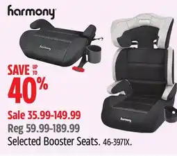Canadian Tire Harmony Selected Booster Seats offer