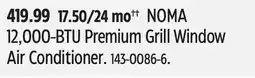 Canadian Tire NOMA 12,000-BTU Premium Grill Window Air Conditioner offer