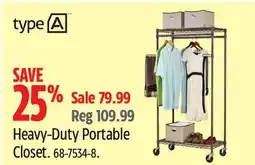 Canadian Tire Heavy-Duty Portable Closet offer