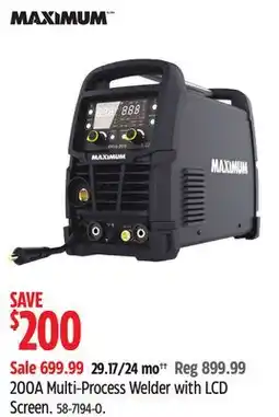 Canadian Tire 200A Multi-Process Welder with LCD Screen offer