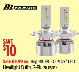 Canadian Tire Motomaster OEPLUS LED Headlight Bulbs offer