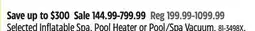 Canadian Tire Selected Inflatable Spa, Pool Heater or Pool/Spa Vacuum offer