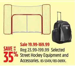 Canadian Tire Selected Street Hockey Equipment and Accessories offer