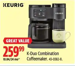 Canadian Tire KEURIG K-Duo Combination Coffeemaker offer