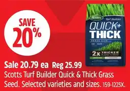 Canadian Tire Scotts Turf Builder Quick & Thick Grass Seed offer