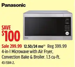 Canadian Tire Panasonic 4-in-1 Microwave with Air Fryer offer