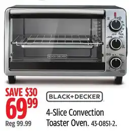 Canadian Tire BLACK+DECKER 4-Slice Convection Toaster Oven offer