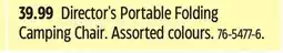 Canadian Tire Director's Portable Folding Camping Chair offer
