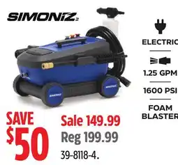Canadian Tire SIMONIZ Pressure Washer offer