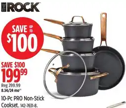 Canadian Tire The Rock 10-Pc PRO Non-Stick Cookset offer