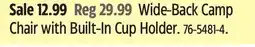 Canadian Tire Outbound Wide-Back Camp Chair with Built-In Cup Holder offer