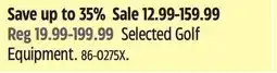 Canadian Tire Selected Golf Equipment offer
