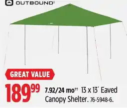 Canadian Tire Outbound 13 x 13´ Eaved Canopy Shelter offer