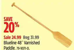 Canadian Tire Blueline 48 Varnished Paddle offer