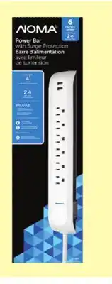 Canadian Tire NOMA 6-Outlet Power Bar with Dual USB offer