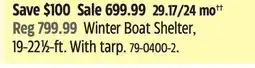Canadian Tire Winter Boat Shelter offer