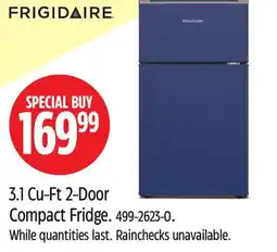Canadian Tire Frigidaire 3.1 Cu-Ft 2-Door Compact Fridge offer