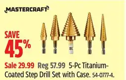 Canadian Tire 5-Pc Titanium-Coated Step Drill Set with Case offer