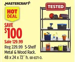 Canadian Tire 5-Shelf Metal & Wood Rack offer