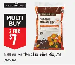 Canadian Tire Garden Club 3-in-1 Mix, 25L offer