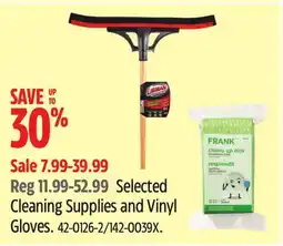 Canadian Tire Selected Frank Cleaning Supplies and Vinyl Gloves offer