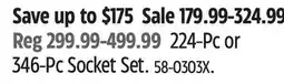 Canadian Tire MAXIMUM 224-Pc or 346-Pc Socket Set offer