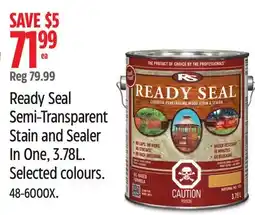 Canadian Tire Ready Seal Semi-Transparent Stain and Sealer In One offer