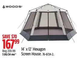 Canadian Tire 14' x 12' Hexagon Screen House offer