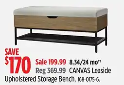 Canadian Tire CANVAS Leaside Upholstered Storage Bench offer